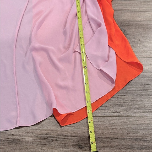 BCBGMAXARIA Scarleta Color-Block Orange and Pink Gown Dress Size 0 - Picture 11 of 12